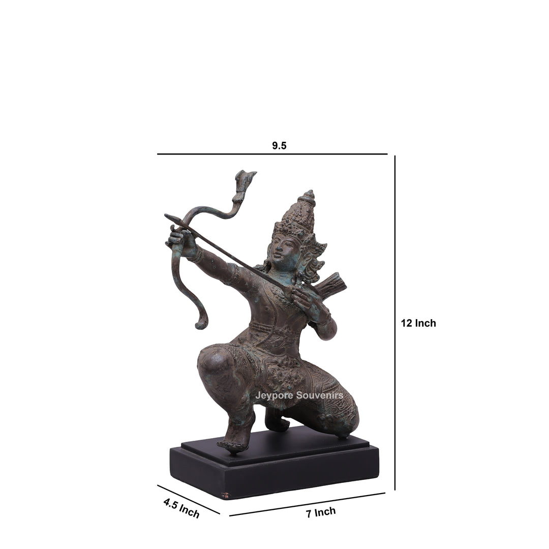 Lord Rama As A Master Archer - Bronze Sculpture