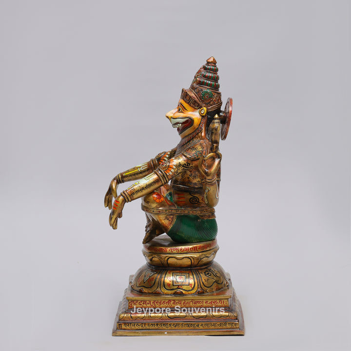 Handcrafted Brass Yoga Narasimha Statue