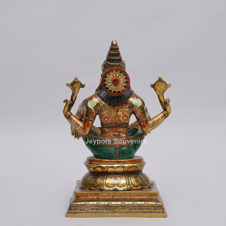 Handcrafted Brass Yoga Narasimha Statue