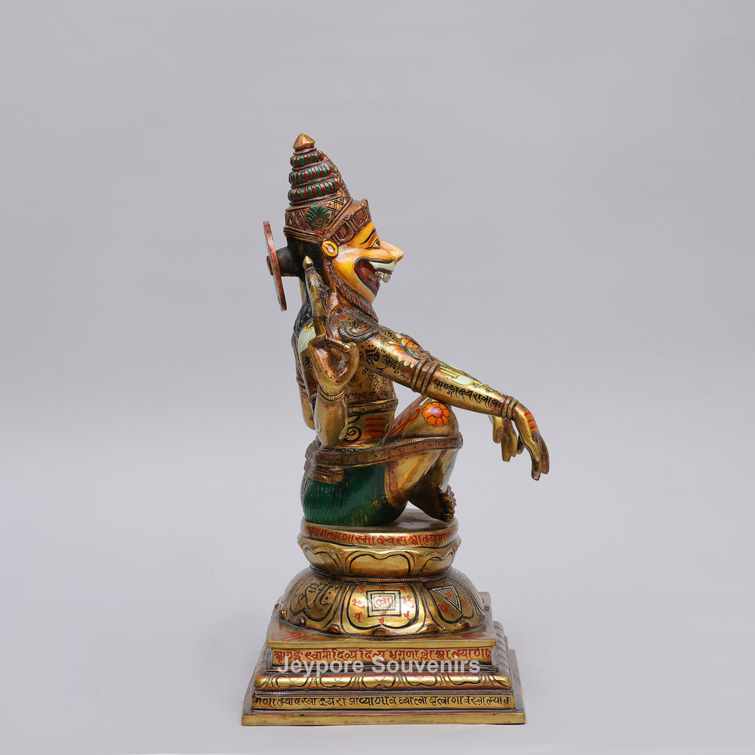 Handcrafted Brass Yoga Narasimha Statue