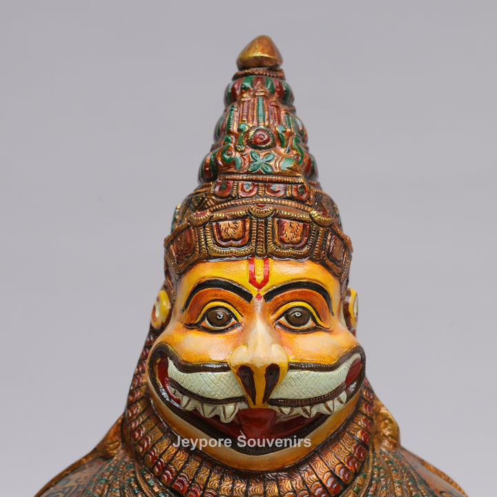 Handcrafted Brass Yoga Narasimha Statue