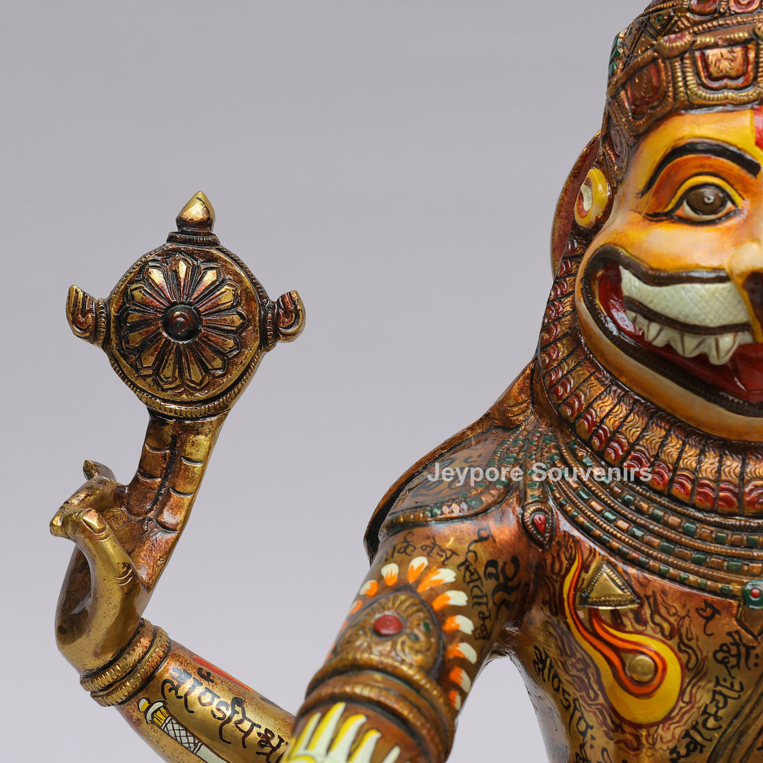 Handcrafted Brass Yoga Narasimha Statue