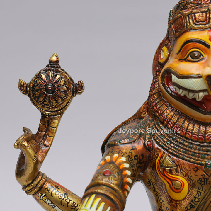 Handcrafted Brass Yoga Narasimha Statue
