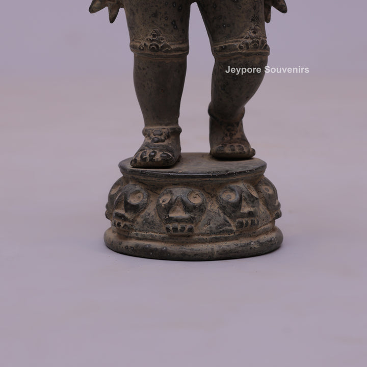 Standing "Chaturbhujadhari" Ekdanta Lord Ganesha Bronze Statue