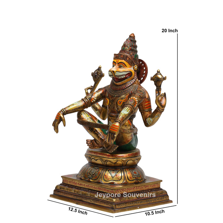 Handcrafted Brass Yoga Narasimha Statue