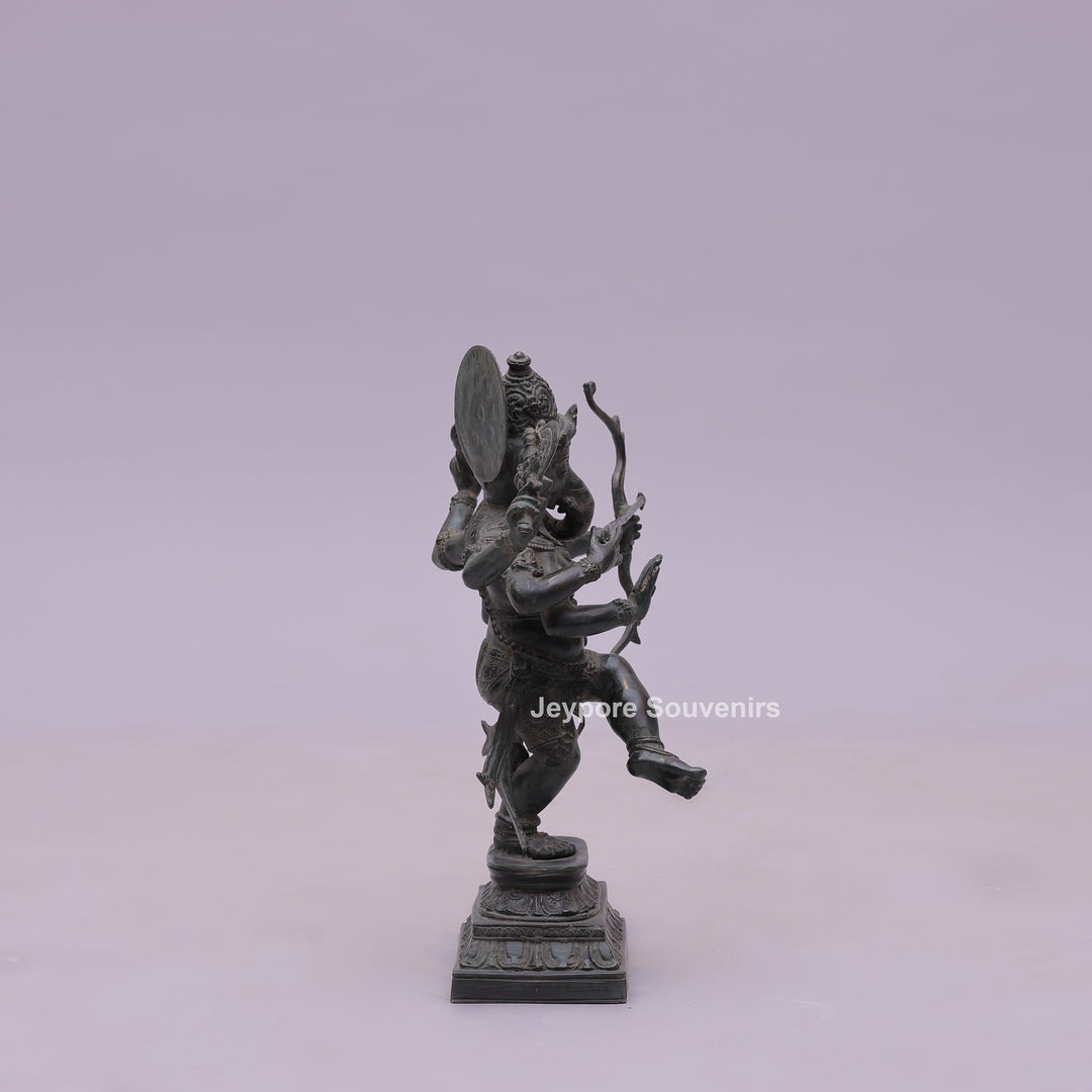 Six-Armed Lord Ganesha Bronze Statue