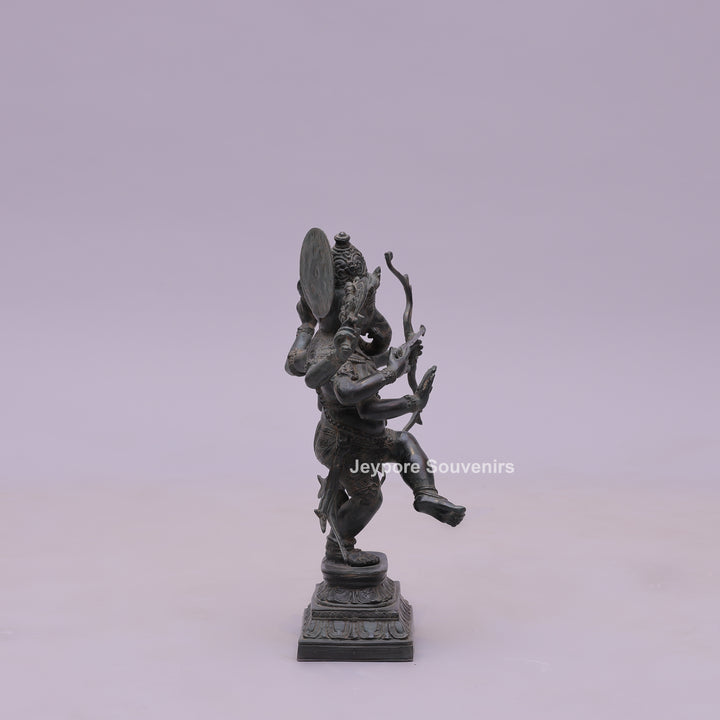 Six-Armed Lord Ganesha Bronze Statue
