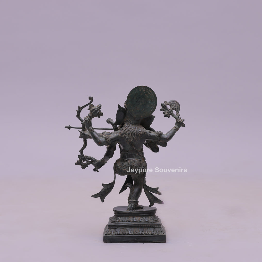 Six-Armed Lord Ganesha Bronze Statue
