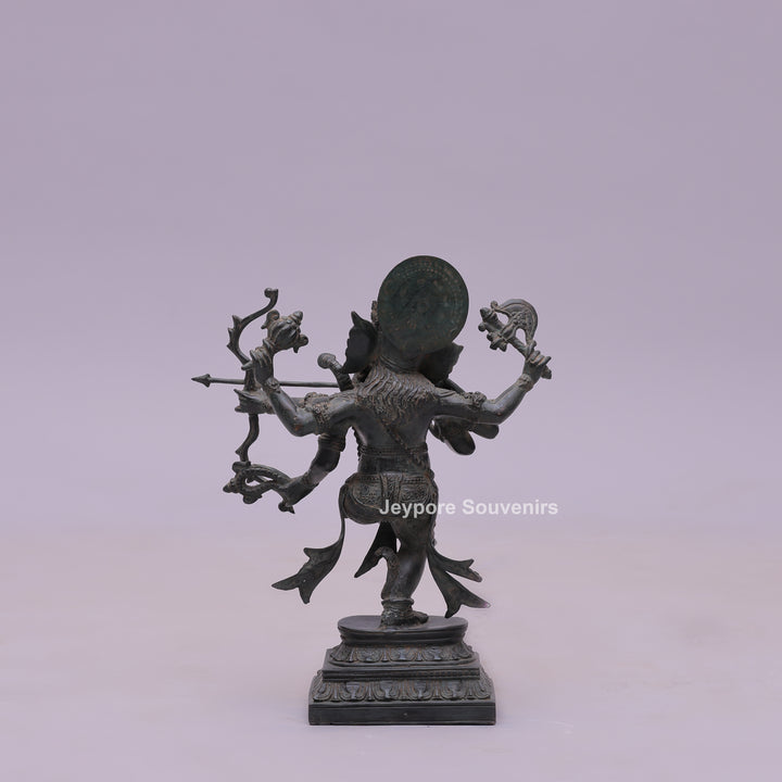 Six-Armed Lord Ganesha Bronze Statue
