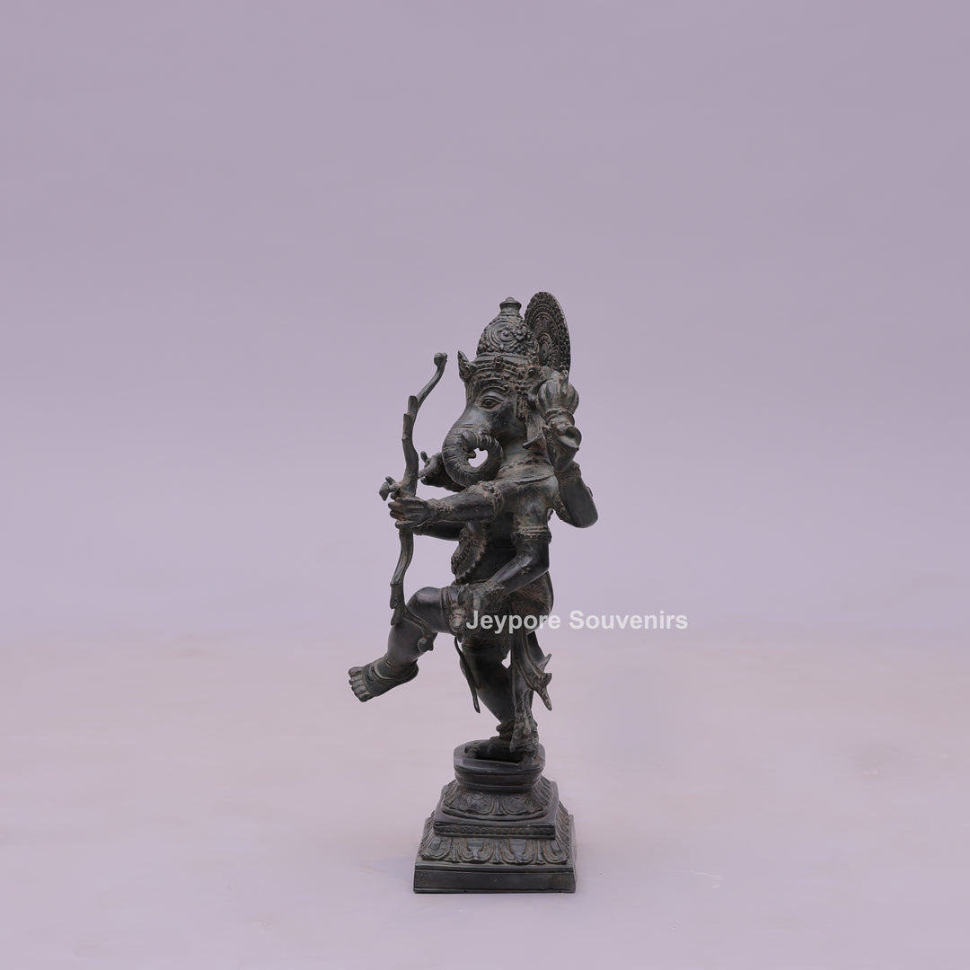 Six-Armed Lord Ganesha Bronze Statue