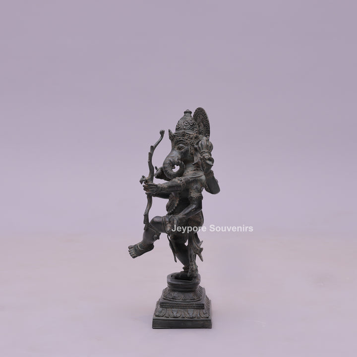 Six-Armed Lord Ganesha Bronze Statue
