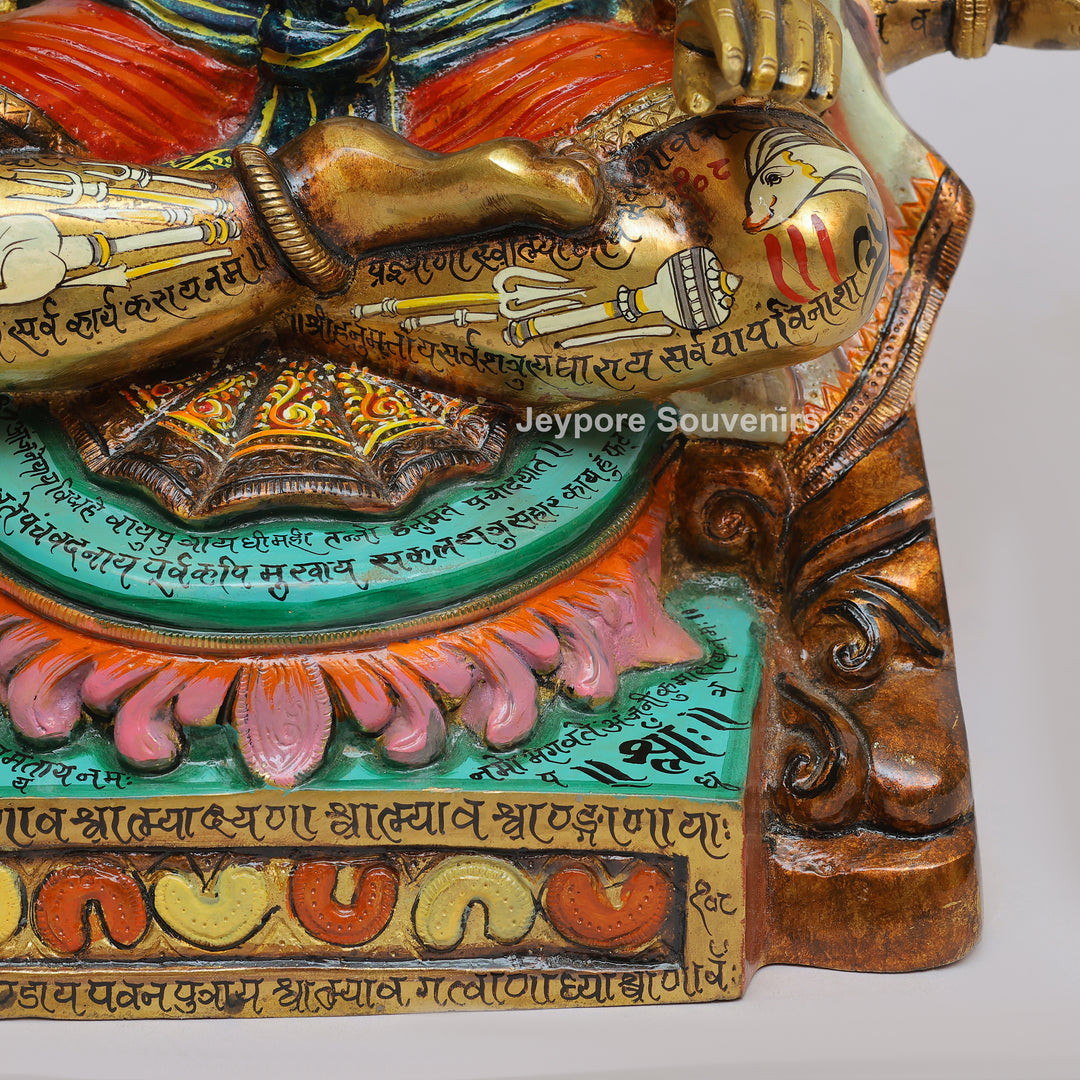 Handcrafted Panchmukhi ( Five-Faced ) Hanuman Brass Statue