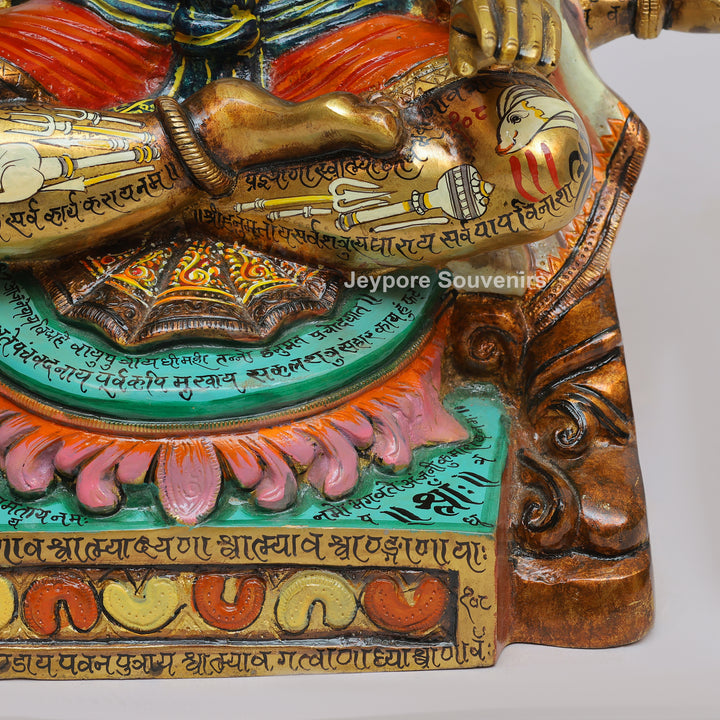 Handcrafted Panchmukhi ( Five-Faced ) Hanuman Brass Statue