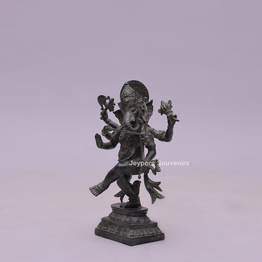 Six-Armed Lord Ganesha Bronze Statue
