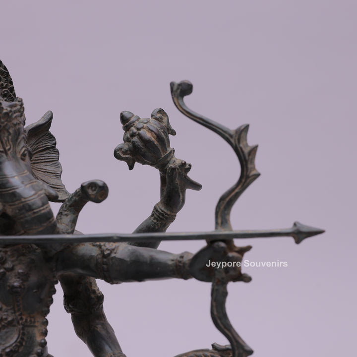 Six-Armed Lord Ganesha Bronze Statue