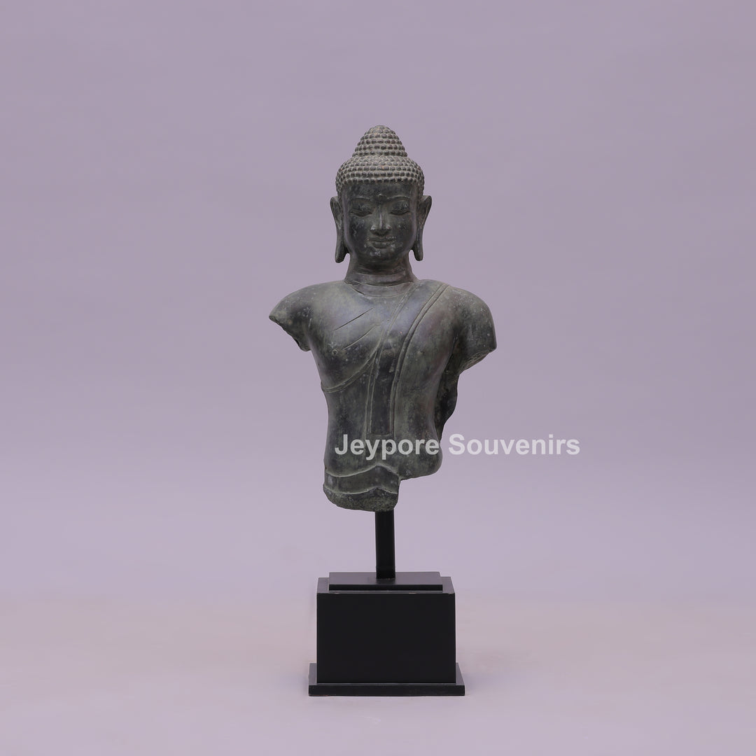 Balinese Buddha Bust Bronze Sculpture