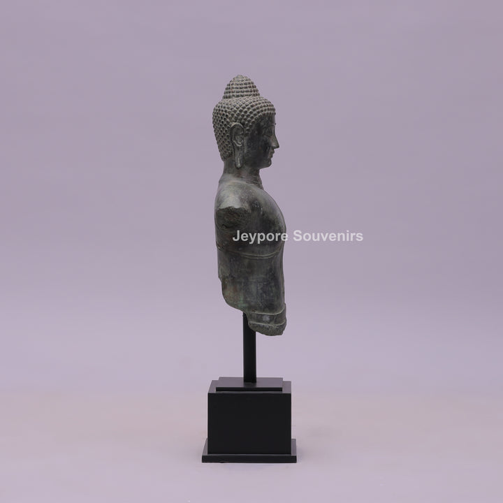 Balinese Buddha Bust Bronze Sculpture