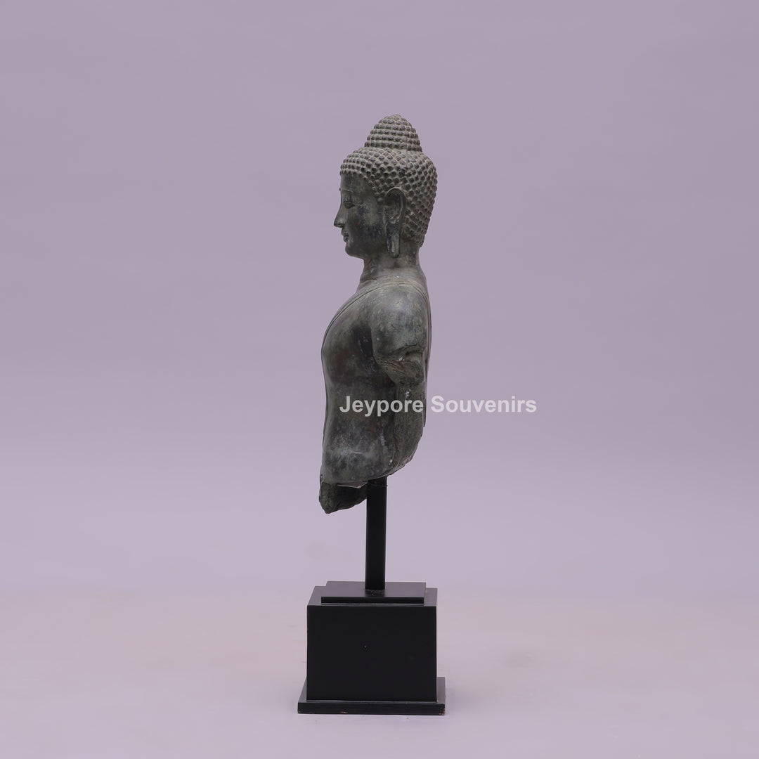 Balinese Buddha Bust Bronze Sculpture