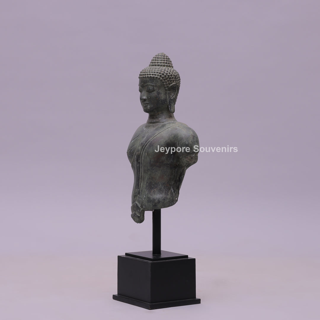 Balinese Buddha Bust Bronze Sculpture