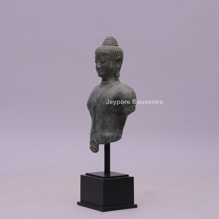 Balinese Buddha Bust Bronze Sculpture