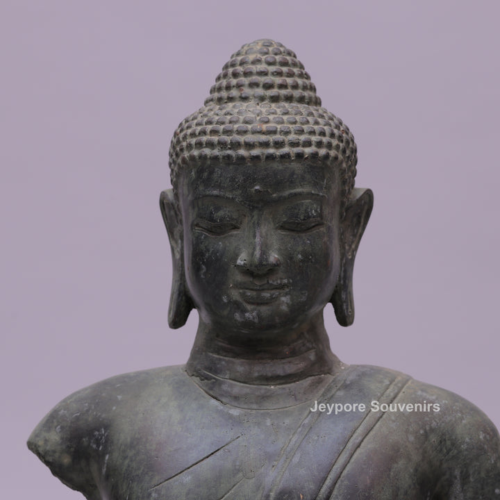 Balinese Buddha Bust Bronze Sculpture