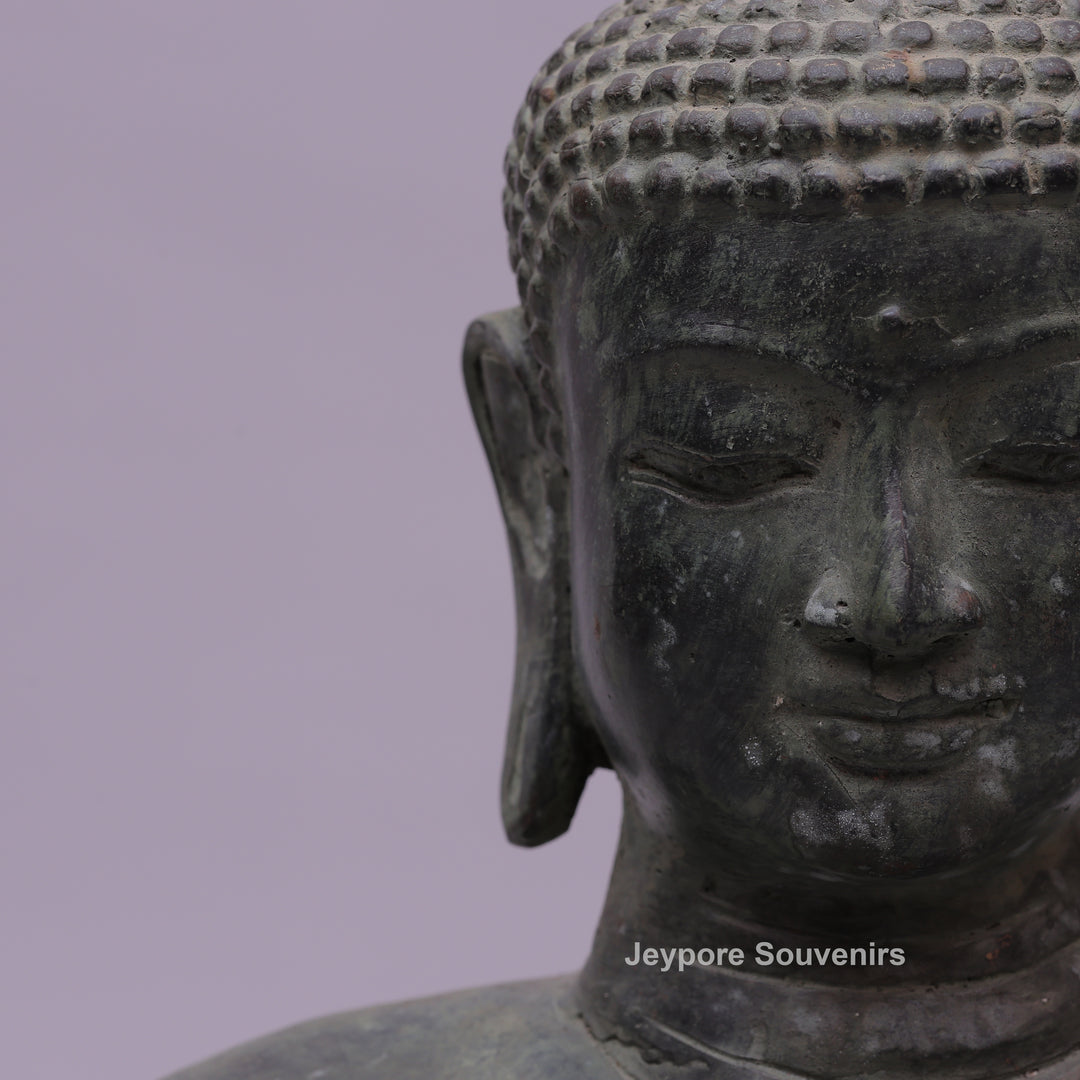 Balinese Buddha Bust Bronze Sculpture