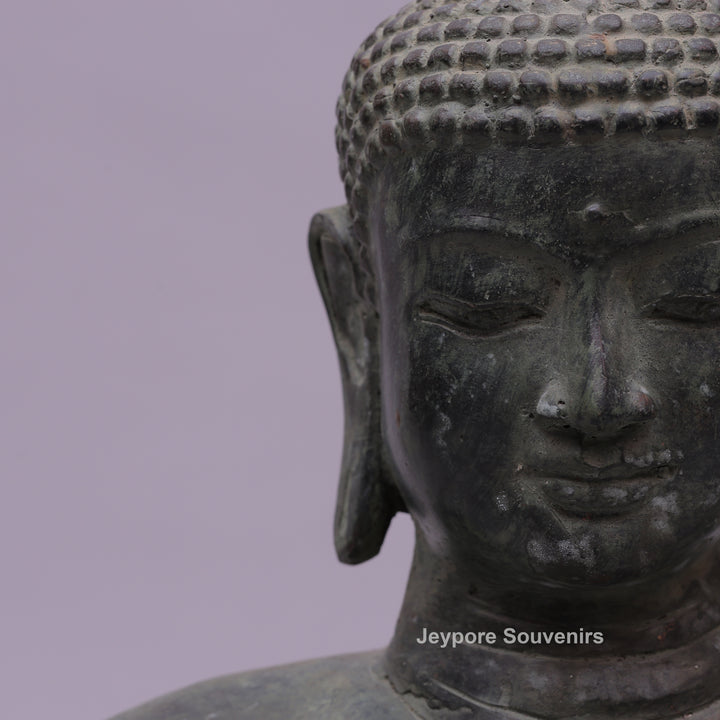 Balinese Buddha Bust Bronze Sculpture