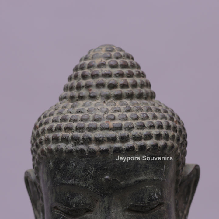Balinese Buddha Bust Bronze Sculpture