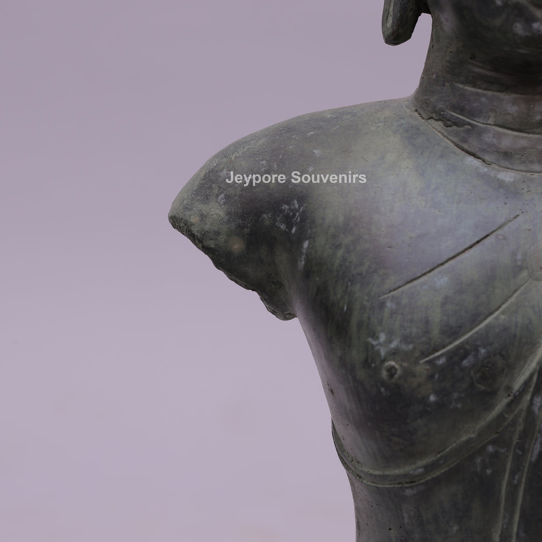 Balinese Buddha Bust Bronze Sculpture