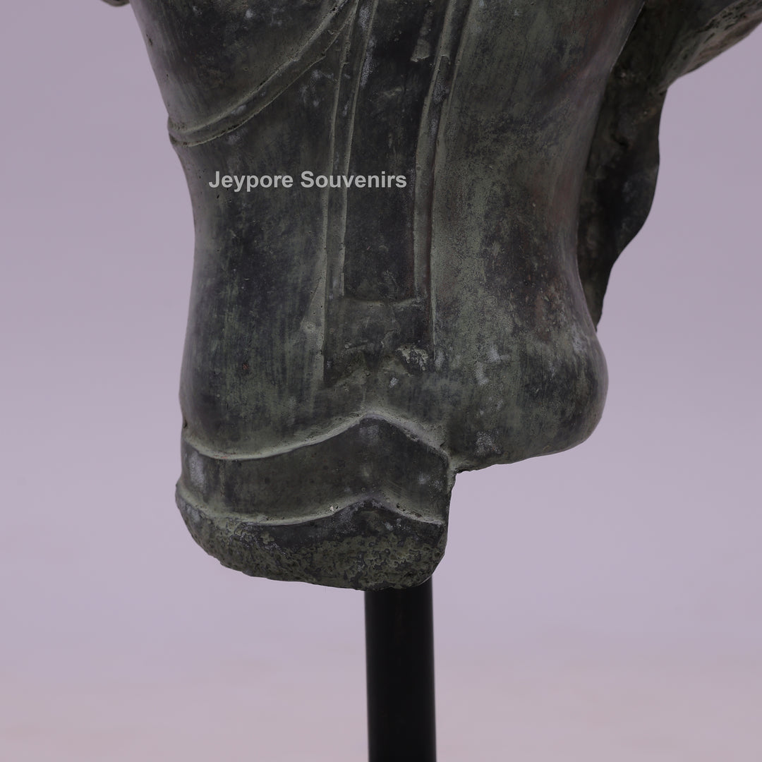 Balinese Buddha Bust Bronze Sculpture
