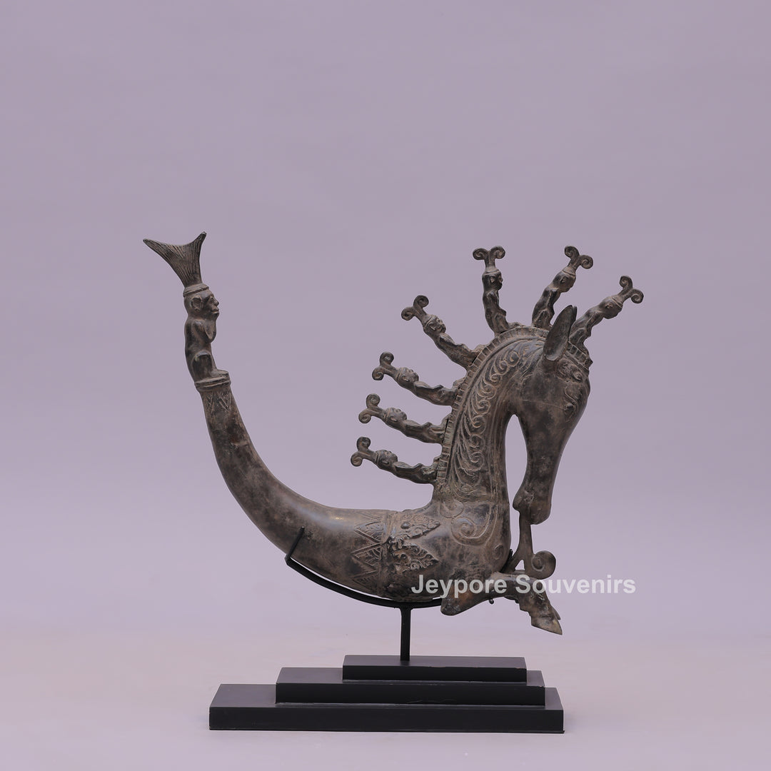 Naga Morsarang Sea Horse Bronze Statue