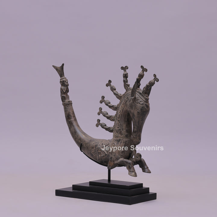 Naga Morsarang Sea Horse Bronze Statue