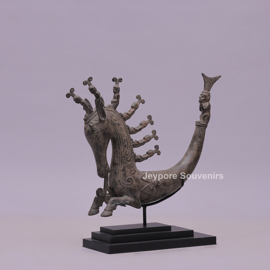 Naga Morsarang Sea Horse Bronze Statue