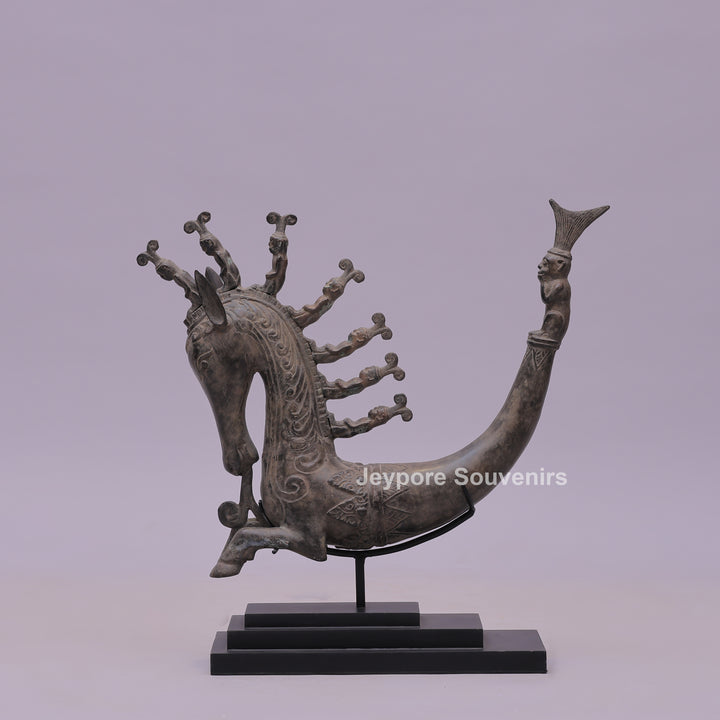 Naga Morsarang Sea Horse Bronze Statue