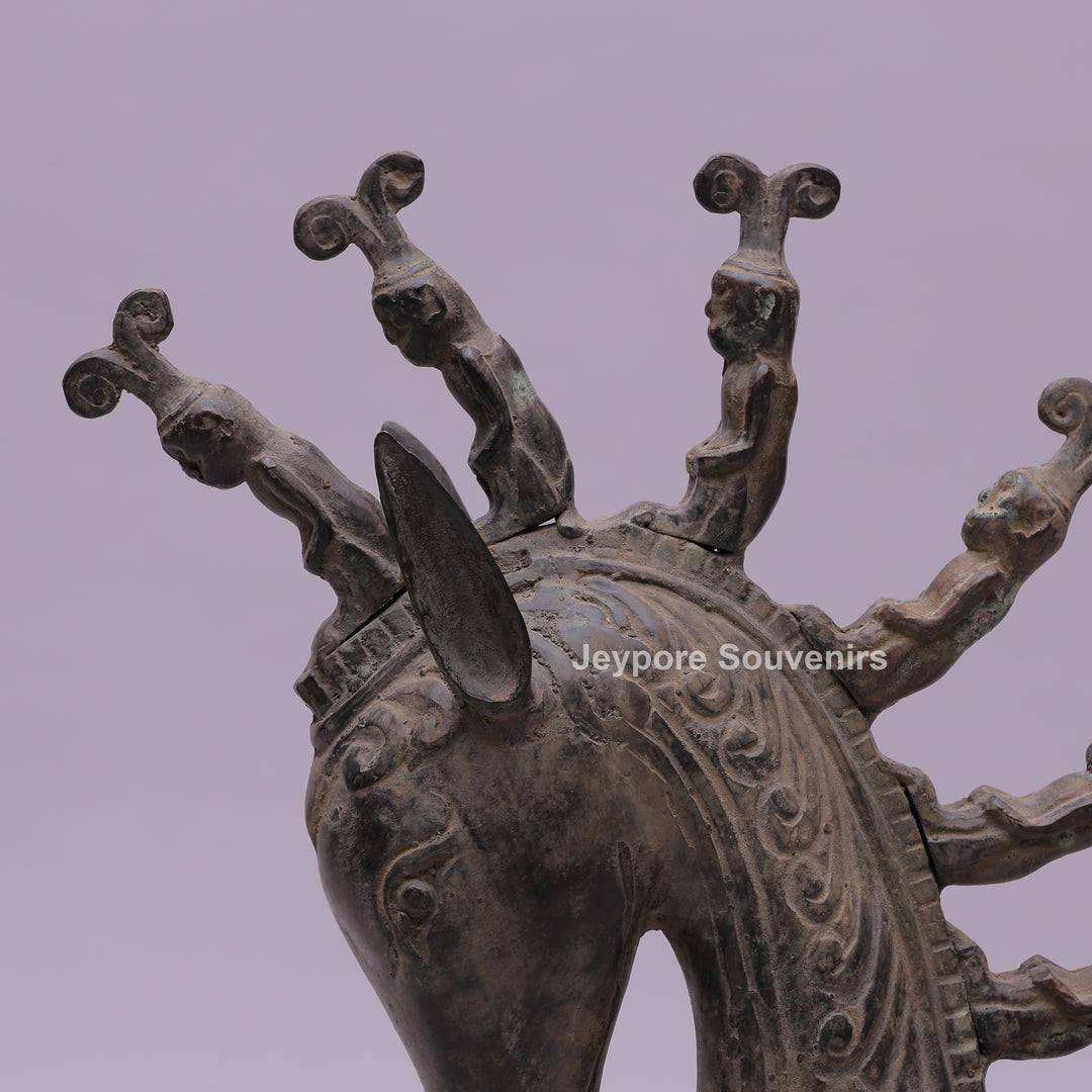 Naga Morsarang Sea Horse Bronze Statue
