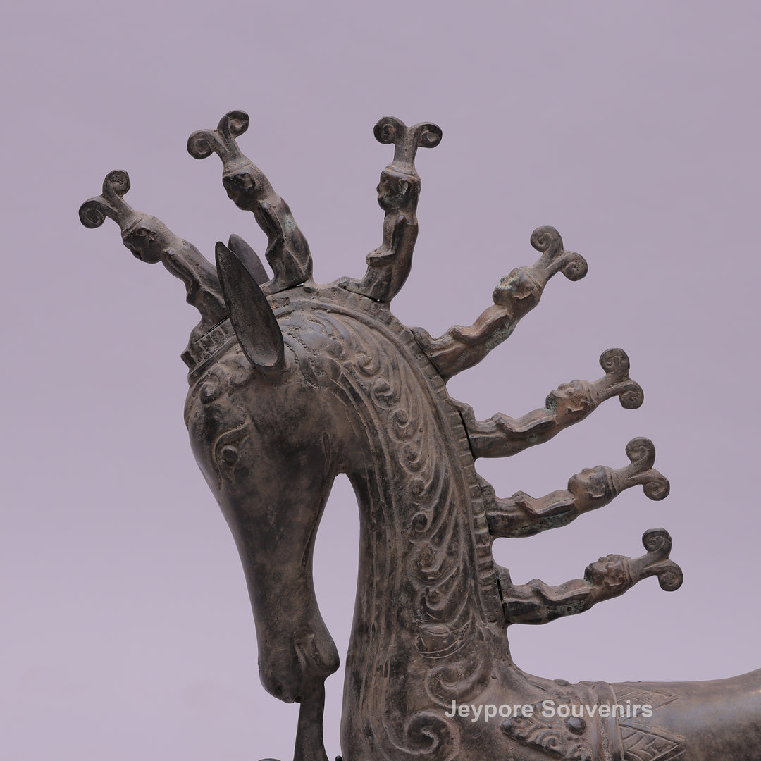 Naga Morsarang Sea Horse Bronze Statue