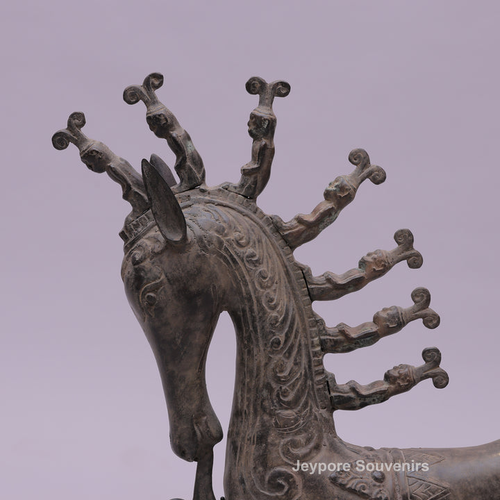 Naga Morsarang Sea Horse Bronze Statue