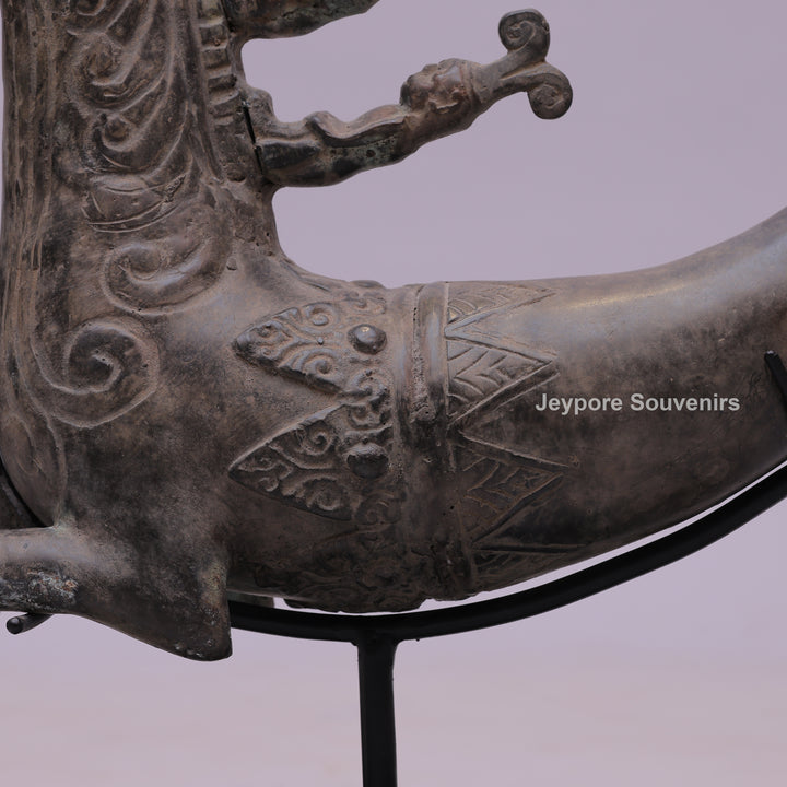 Naga Morsarang Sea Horse Bronze Statue