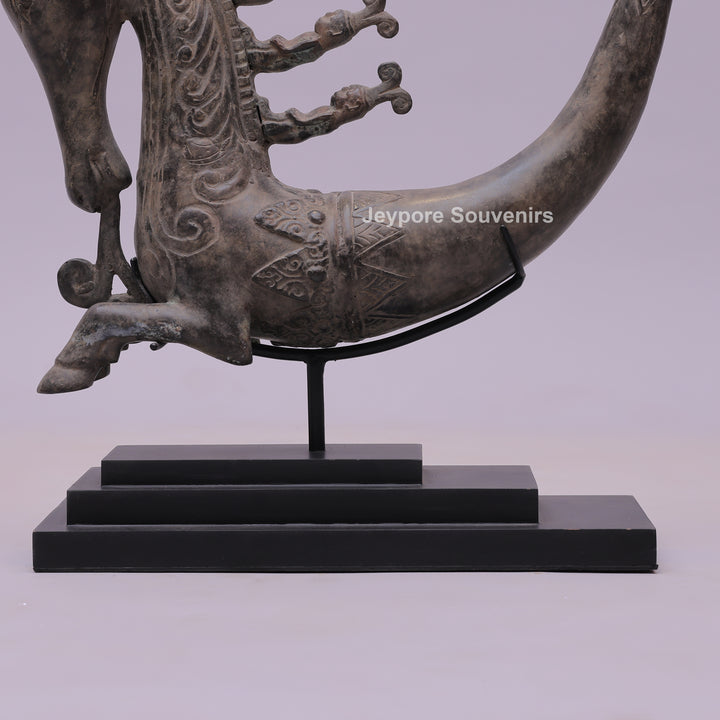 Naga Morsarang Sea Horse Bronze Statue