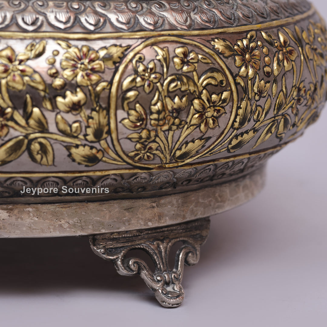 Handcrafted German Silver Peacock Decorative Storage Box