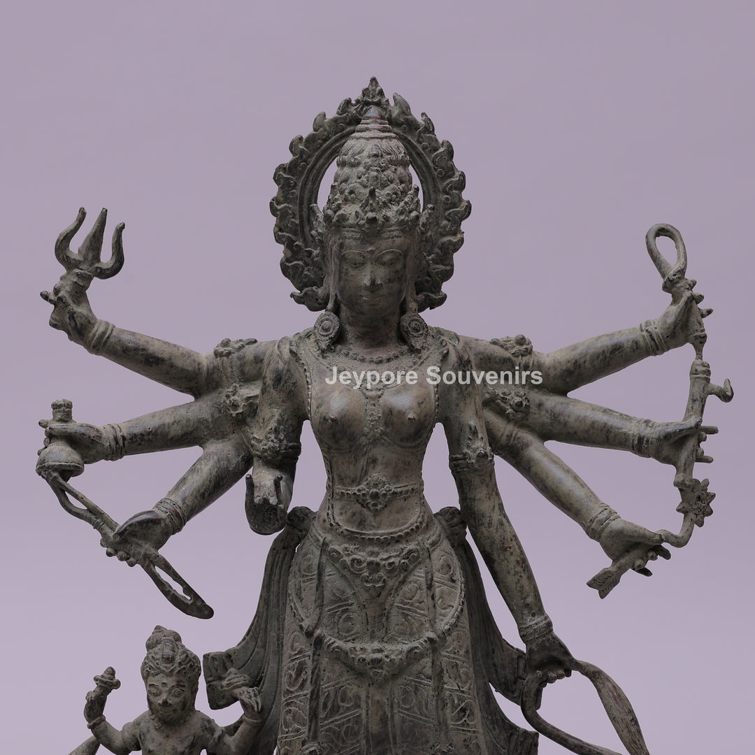 Durga Mahishasura Mardini Bronze Statue