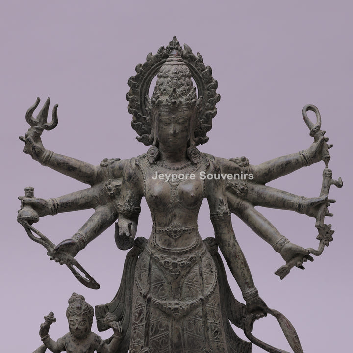 Durga Mahishasura Mardini Bronze Statue