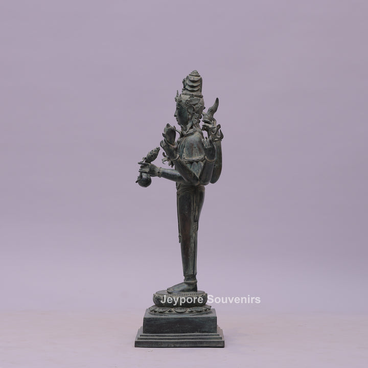 Eight Armed Lokeshvara Khmer-style Bronze Statue