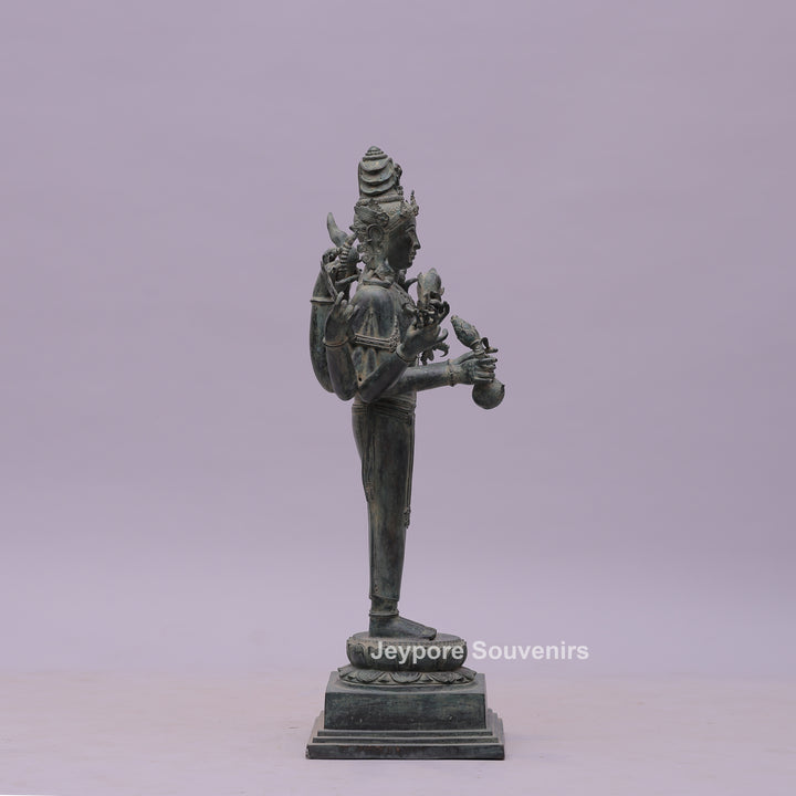 Eight Armed Lokeshvara Khmer-style Bronze Statue