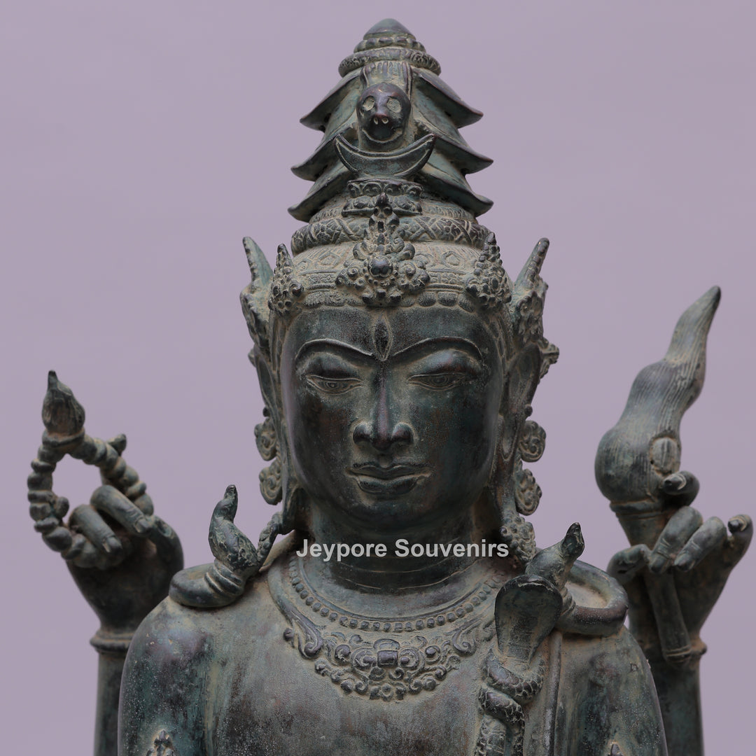 Eight Armed Lokeshvara Khmer-style Bronze Statue
