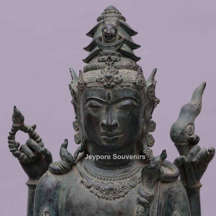 Eight Armed Lokeshvara Khmer-style Bronze Statue