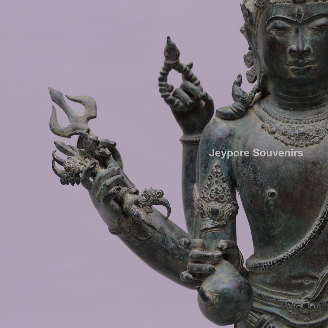 Eight Armed Lokeshvara Khmer-style Bronze Statue