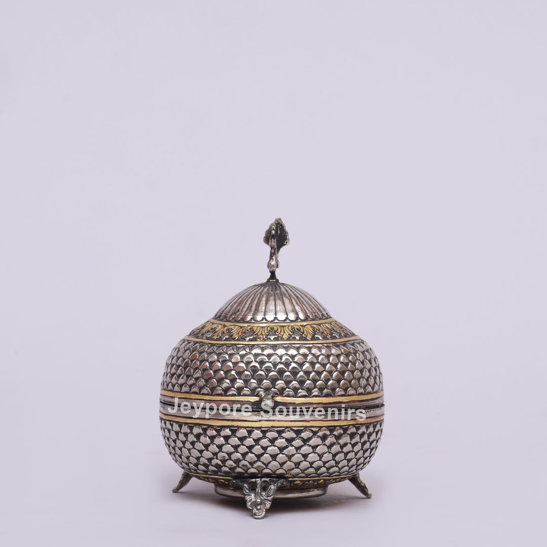 Handcrafted German Silver Polished Decorative Storage Box