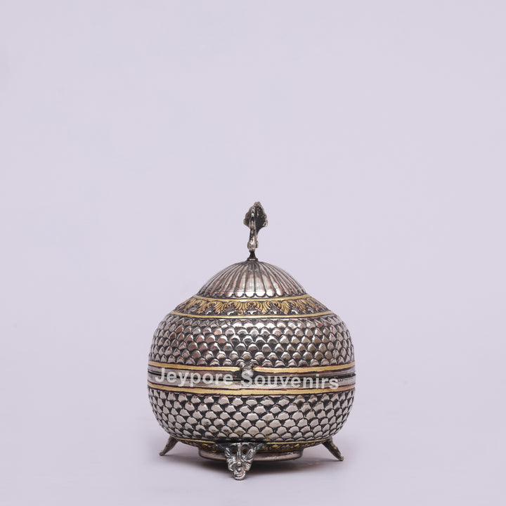 Handcrafted German Silver Polished Decorative Storage Box