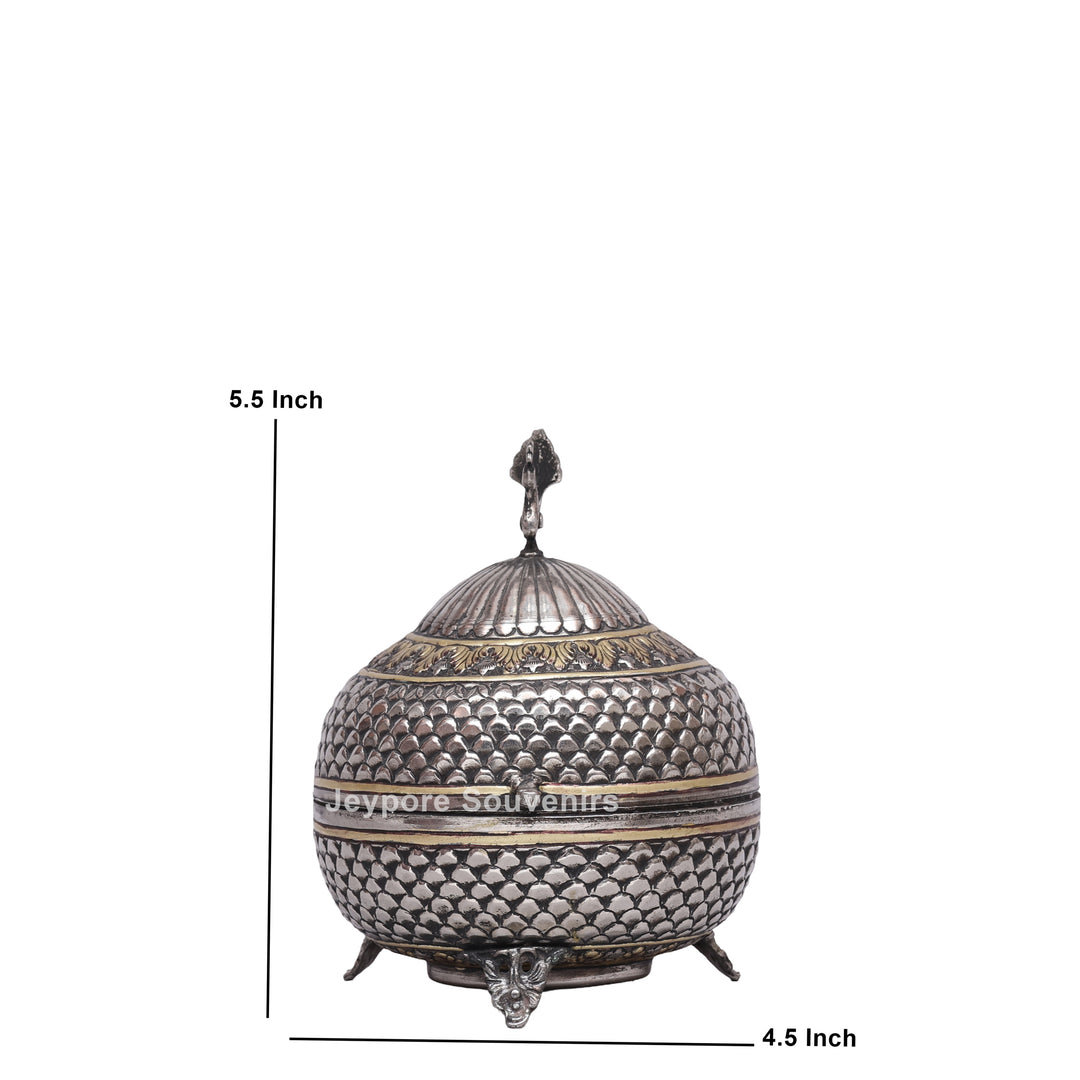 Handcrafted German Silver Polished Decorative Storage Box